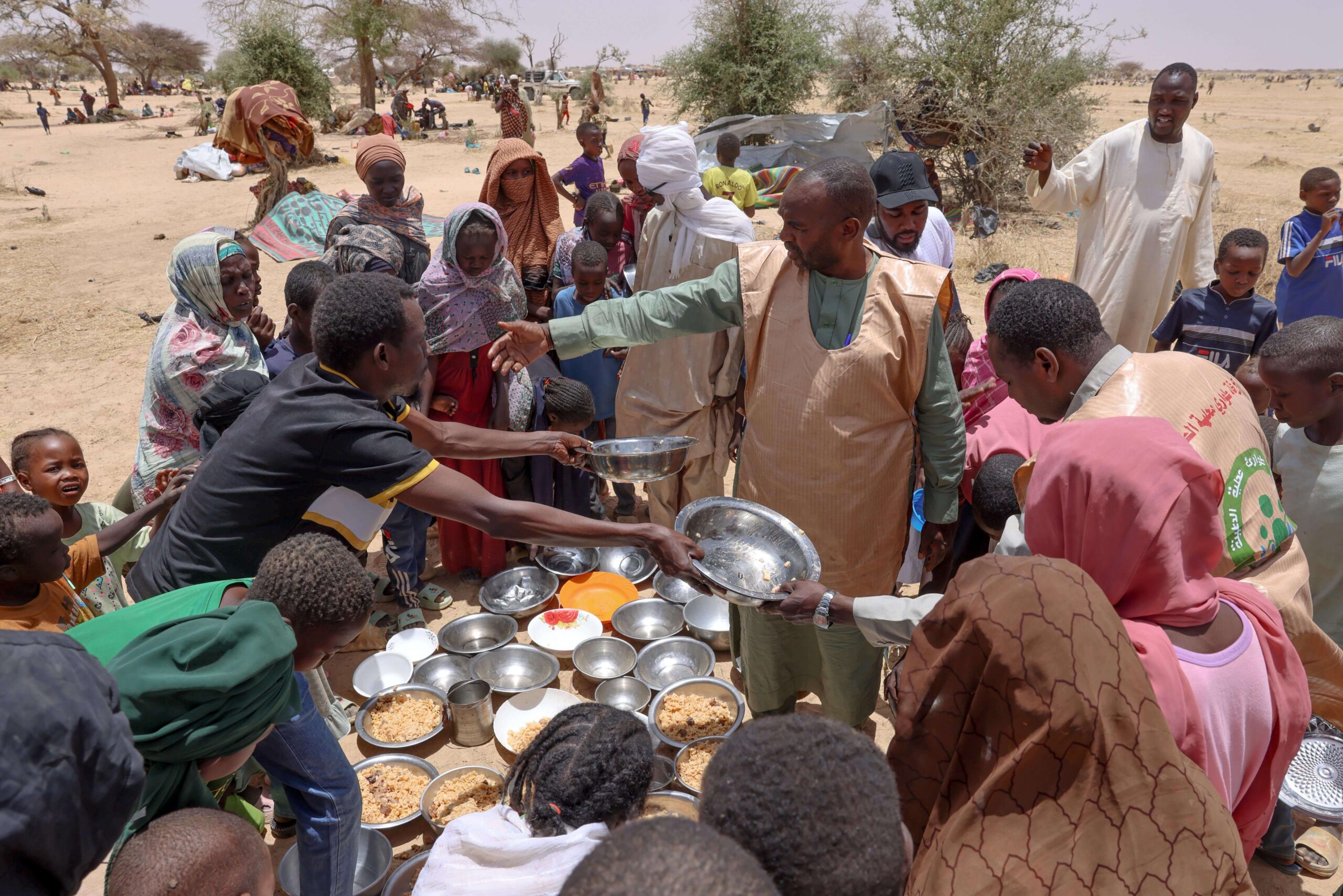 People sharing food